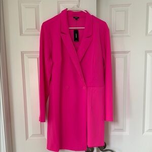 Elegant Pink Women's Blazer Dress/Romper